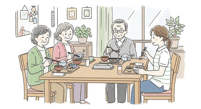 お食事サービスのイラスト