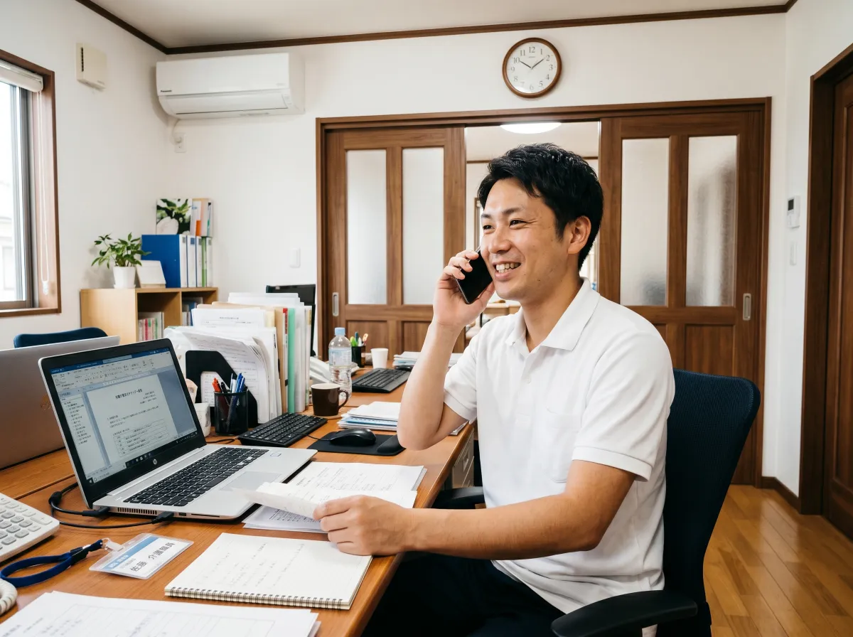 お電話でご相談を受けるスタッフ